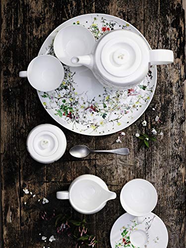 Rosenthal Brillance Fleurs Sauvages Plato Llano con ala, Porcelana De Hueso, Multicolor, 23 cm