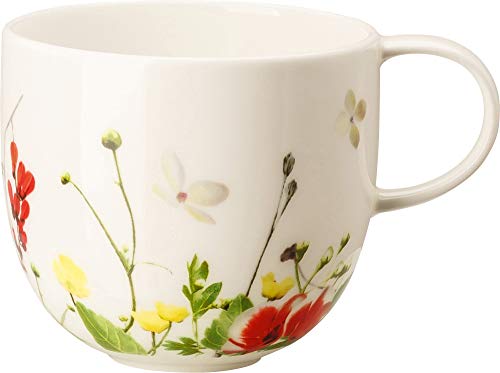 Rosenthal Brillance Fleurs Sauvages Taza de Café Alta, Porcelana De Hueso, Multicolor, 15x15x2 cm