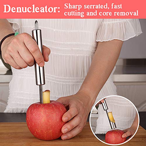 rosepartyh Juego de Herramientas para Frutas Apple Core Cuchillo para Tallar Frutas Pelador de Frutas Cuchara de Helado Sacabolas de Melón Inoxidable de Grado Alimenticio 6 Pcs