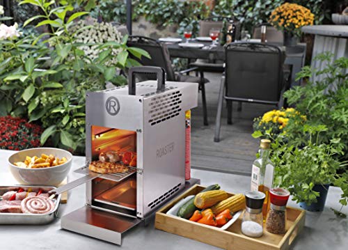 ROTHENBERGER Industrial ROASTER TO GO Gasgrill Steakgrill alta temperatura móvil para viajes incluida Piezo-Impulszündung & accesorios