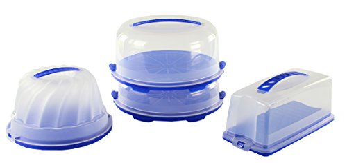 Rotho Fresh, Recipiente para pasteles con capucha y asa de transporte, Plástico PP sin BPA, blanco, 36.0 x 16.5 x 16.5 cm