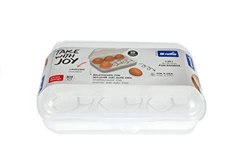 Rotho Fun, Caja de transporte para 6 huevos, Plástico PP sin BPA, transparente, 20.0 x 14.0 x 6.0 cm