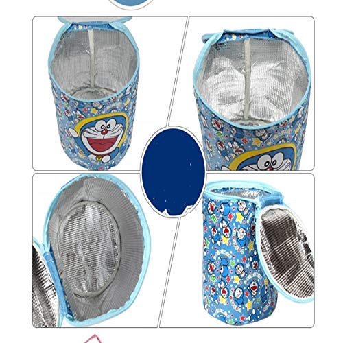 Round Lunch Box Bag Insulation Bag Aluminum Foil Lunch Bagmulti-color Optional Light yellow 23X18cm