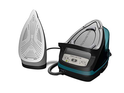 Rowenta Compact Steam Pro - Centro de planchado, 6.3 bares de presión, golpe de vapor de 325 g/minuto, suela antiarañazos deslizante, sistema eco