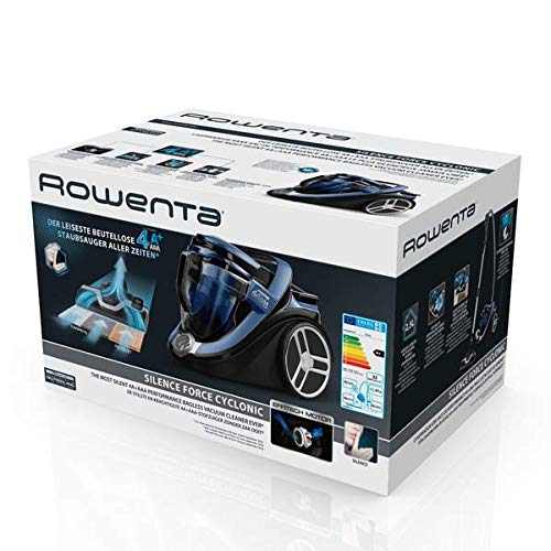 Rowenta Silence Force Cyclonic RO7691EA Aspirador sin bolsa, filtrado ciclónico, eficiente, silencioso, depósito con capacidad de 2,5 L, fácil de almacenar y de vaciar, con diseño compacto