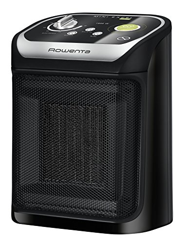 Rowenta SO9265F0 Mini Excel Eco - Calefactor cerámico de rápido calentamiento con potencia regulable de 1.000 W 1.800 W, termostato, función Eco, función silence solo 49 dBA