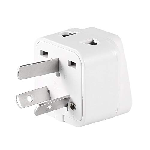 RoxTop Tipo Mini Portale Australia/China Adaptador de Viaje de 2 Maneras Enchufe de Corriente del Enchufe Cambio US/EU/UK/Suiza/Italia/Japón para AU 3 Pin (Blanco)