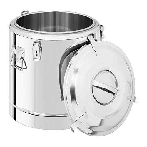 Royal Catering Contenedor Isotérmico Acero Inoxidable Termo Inox. RCTP-40ET (Doble Capa, Almacenamiento De Calor Hasta 12 h, Con Grifo De Vaciado, 40 L)