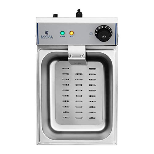 Royal Catering Freidora Electrica Profesional RCEF-10EY-ECO (10 Litros, 3.200 W, 230 V, Acero inoxidable)