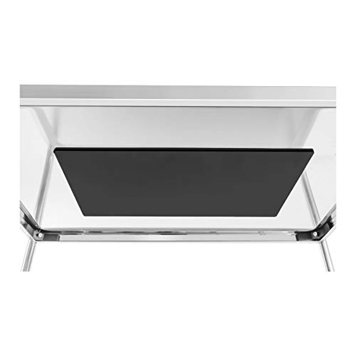 Royal Catering RCSW 3E Carro Cocina Carrito de Servicio con Ruedas (2 Estantes, Distancia entre estantes 60 cm, Capacidad 160 kg, Acero inoxidable)