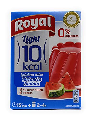 Royal, Gelatina en Polvo, Light, 10 kcal, 0% Azúcar, Sabor Sandía, 31g