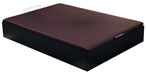 ROYAL SLEEP Canapé Abatible (135x190) de Gran Capacidad, Tapa 3D Transpirable, Color wengué