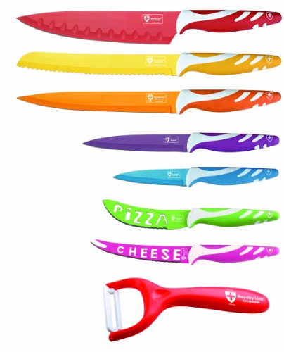 Royalty Line - Set de 7 cuchillos + 1 pelador (cerámica)