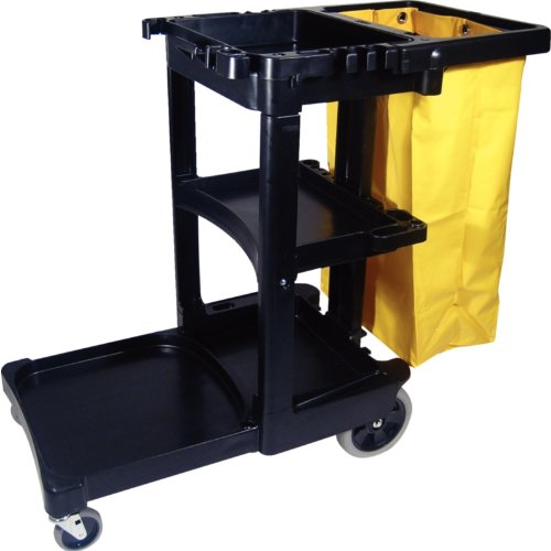 Rubbermaid 1805985 carrito multiuso Negro - Carritos multiusos (Polipropileno (PP), Negro, 2 mm, 2 mm, Fijo, Girar, 3 estanterías)