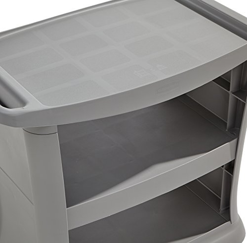 Rubbermaid Commercial Products Executive FG9T6800 - Carro de servicio, capacidad de 135 kg, plateado