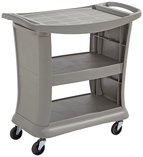 Rubbermaid Commercial Products Executive FG9T6800 - Carro de servicio, capacidad de 135 kg, plateado