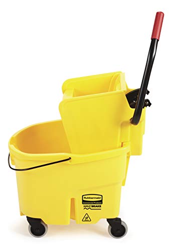 Rubbermaid Commercial WaveBrake FG748000 - Juego de cucharón y escurridor de Prensa Lateral, 26 Cuartos de galón, Color Amarillo