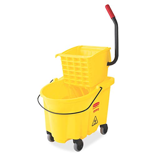 Rubbermaid Commercial WaveBrake FG748000 - Juego de cucharón y escurridor de Prensa Lateral, 26 Cuartos de galón, Color Amarillo