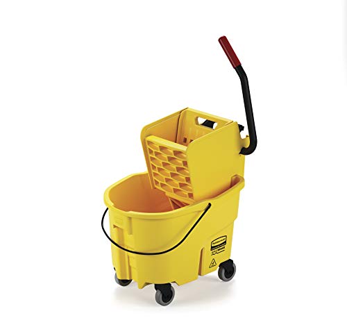 Rubbermaid Commercial WaveBrake FG748000 - Juego de cucharón y escurridor de Prensa Lateral, 26 Cuartos de galón, Color Amarillo