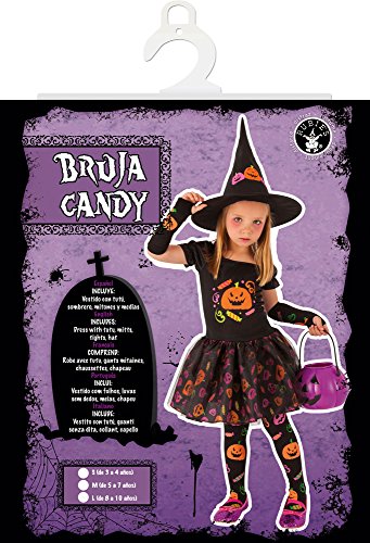 Rubies- Disfraz infantil bruja Candy, S (3-4 años) (Rubie's Spain S8349-S)