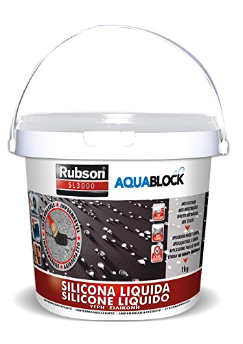 Rubson 1894876 Impermeabilizante Silicona líquida blanca, 1 Kg