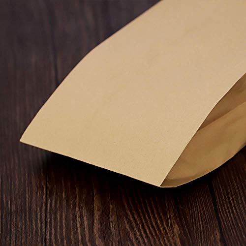 RUBY - 100 Kraft Bolsa de Papel marrón, Bolsas de Regalo/ Bolsas de Fiesta / Calendario de adviento/ Navidad/ Bodas/ Fiestas de cumpleaños/ mercados/ cafeterías (15cm x 26cm, 100 unids)