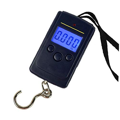 Ruijanjy LCD Digital De Balanza De Precisión Escala del Equipaje Backlight Portable De La Pesca La Escala De Pescados Cuelga La Regalos De Bolsillo Peso 88lb / 40kg De Vacaciones para Damas