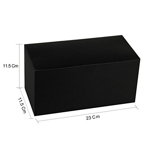 RUSPEPA Cajas De Regalo De Cartón Reciclado: Caja Decorativa con Tapas para Regalos, Fiesta, Boda - 23X11.5X11.5 Cm - Paquete De 30 - Negro