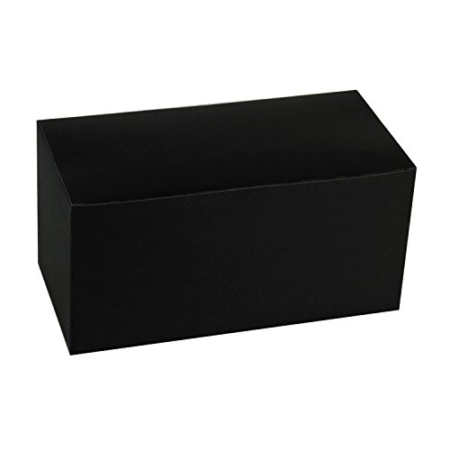 RUSPEPA Cajas De Regalo De Cartón Reciclado: Caja Decorativa con Tapas para Regalos, Fiesta, Boda - 23X11.5X11.5 Cm - Paquete De 30 - Negro