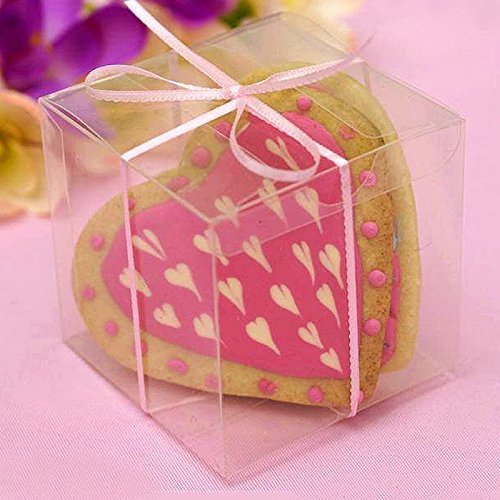 RUSPEPA Cajas Transparentes del Pet Doméstico 30pcs / Cajas de Regalo Claras para Los Favores de la Fiesta de la Boda, del Fiesta y de la Ducha de Bebé, 8 x 8 x 8 CM