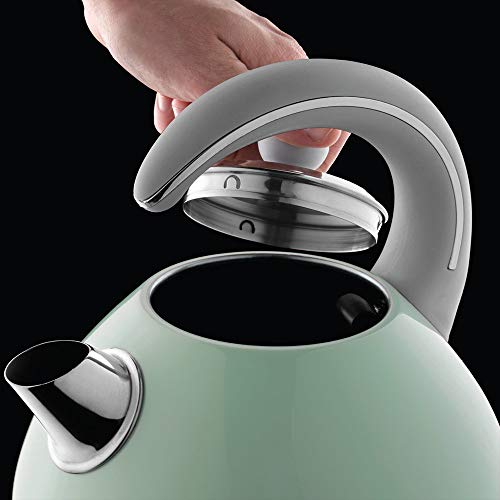 Russell Hobbs Bubble - Hervidor de Agua Eléctrico (2300 W, 1,5l, Acero Inoxidable, Verde Pastel) - ref. 24404-70