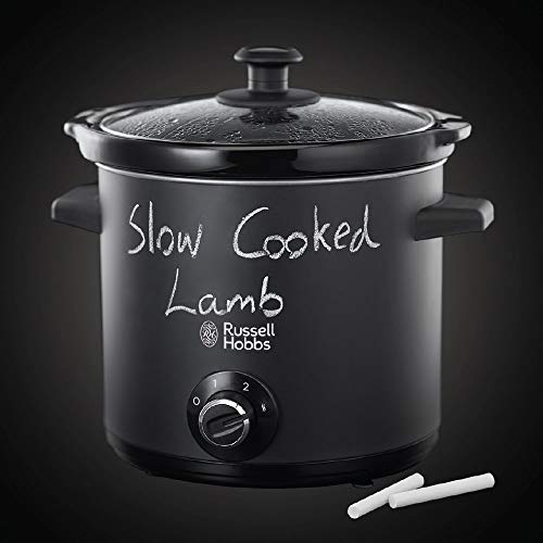 Russell Hobbs Chalkboard - Olla de Cocción Lenta (Olla Digital, 200 W, Pizarra, Cerámica, Negro, 3,5l) - ref. 24180-56