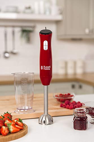 Russell Hobbs Desire - Batidora de Mano, Vaso de 500 ml, Batidora Smoothies, Acero Inox, 500 W, Rojo, Referencia 24690-56