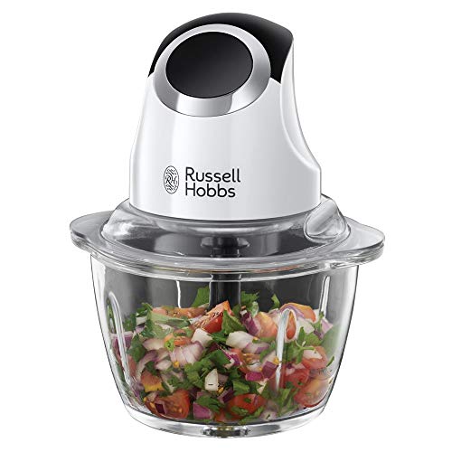 Russell Hobbs Horizon - Picadora de Alimentos (Picadora Eléctrica, 200W, Cuchillas Inox, Cuenco, Blanco) -ref. 24661-56