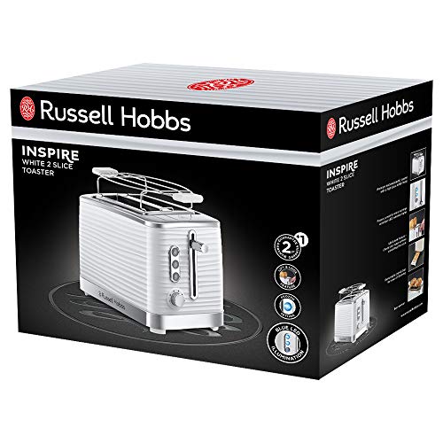 Russell Hobbs Inspire Blanco - Tostadora (Ranuras Anchas, para 2 Rebanadas, Blanco) - ref. 24370-56