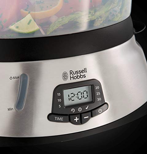 Russell Hobbs Maxicook - Vaporera (3 Recipientes, Acero Inox, Capacidad de 10,5 litros, 1000W, Sin BPA) - ref. 23560-56