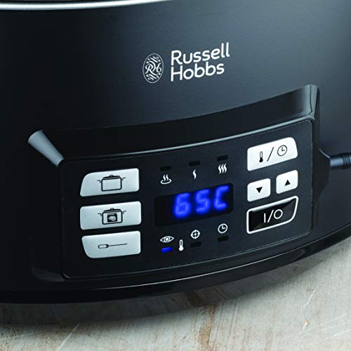 Russell Hobbs Sous Vide - Olla de cocción lenta (al vacío, recipiente cerámica, 6 raciones, digital, ref. 25630-56) Negro