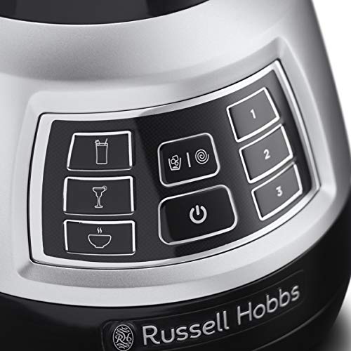 Russell Hobbs Velocity Pro - Batidora de vaso (1000W, jarra de cristal 1,5l, cuchillas revestimiento titanio, 6 puntas, gris) -ref. 25720-56