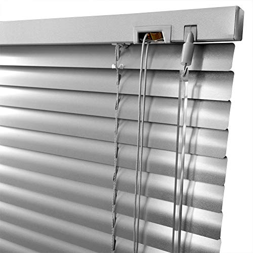 S SIENOC Persiana, persiana de Aluminio,persianas venecianas de Aluminio, persianas venecianas, estores para Ventana (Plata, 40x160 cm)