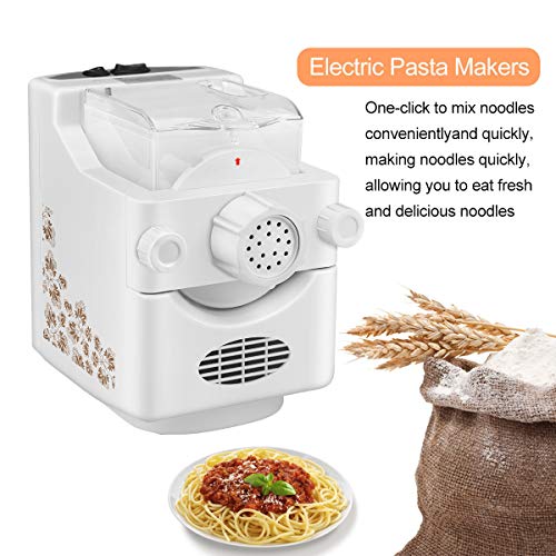 S SMAUTOP Máquina eléctrica para Hacer Pasta Máquina de Cortador de Pasta de Acero Inoxidable para casa Pasta Eléctrica Acero Inoxidable para Hogar Restaurante Masa Tagliatelle de Lasaña