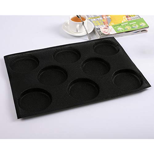 S-TROUBLE Formas de Pan de Hamburguesa de Silicona Moldes de panadería Perforados Molde de Bandeja de Hojas para Hornear Antiadherente