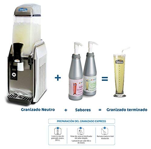 SABORES para granizado - 3 Botellas de 1 Litro concentrado = 69 Litros de granizado + 3 dosificadores