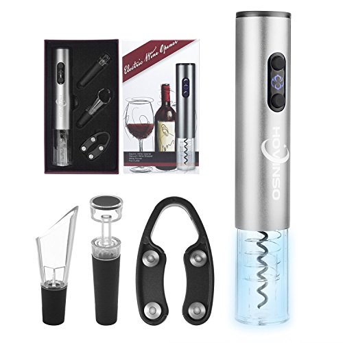 Sacacorchos Eléctrico Abridor de Vino alimentado por tapón de vino vacío cortador de papel de aluminio vertedor de vino vertedor de vino extraíble batería Electric Wine Opener Set(batería no incluida)