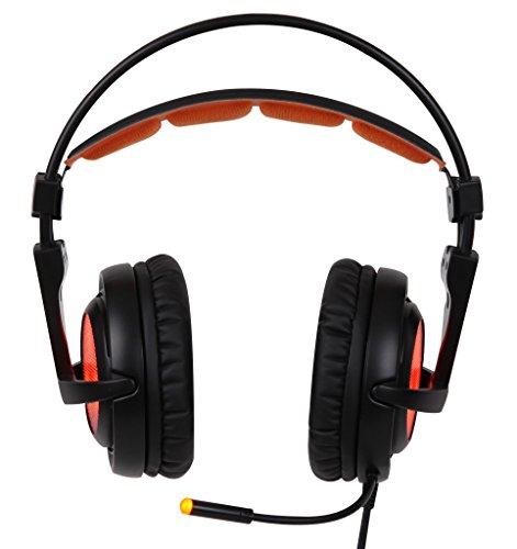 SADES A6 7.1 de sonido envolvente estéreo Pro PC Gaming Headset la venda de los auriculares con micrófono de alta sensibilidad del enchufe USB Over-the-Ear luces LED respiración Control de volumen (Negro)