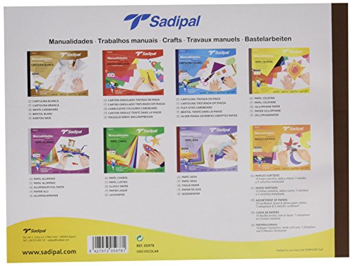 Sadipal 936180 - Cuaderno de manualidades papel celofán, 10 hojas, multicolor