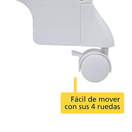 Safety 1st Dolphy Cambiador Banera bebé 2 en 1, cambiador bebé impermeable fácil de limpiar, Multiples compartimentos de almacenamiento, 4 ruedas con freno, color Warm grey