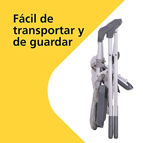 Safety 1st Keeny Trona evolutiva, Trona bebé compacta, plegable adecuada para espacios pequenos, ajustable crece con el niño, 6 meses - 3 años, color Warm Grey