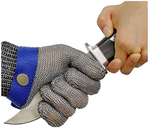 Safety Cut Proof Stab Resistant Stainless Steel Metal Mesh Butcher Glove Size M High Performance Level 5 Protection by cleanpower