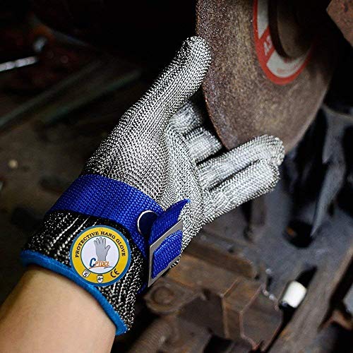 Safety Cut Proof Stab Resistant Stainless Steel Metal Mesh Butcher Glove Size M High Performance Level 5 Protection by cleanpower