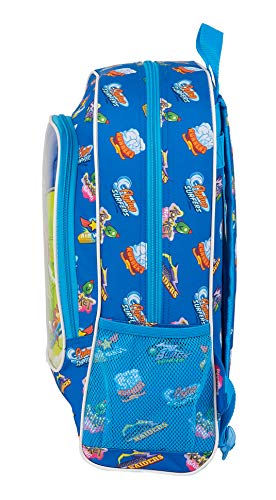 Safta Mochila Escolar de Superzings Serie 5, Azul, 320x140x420mm